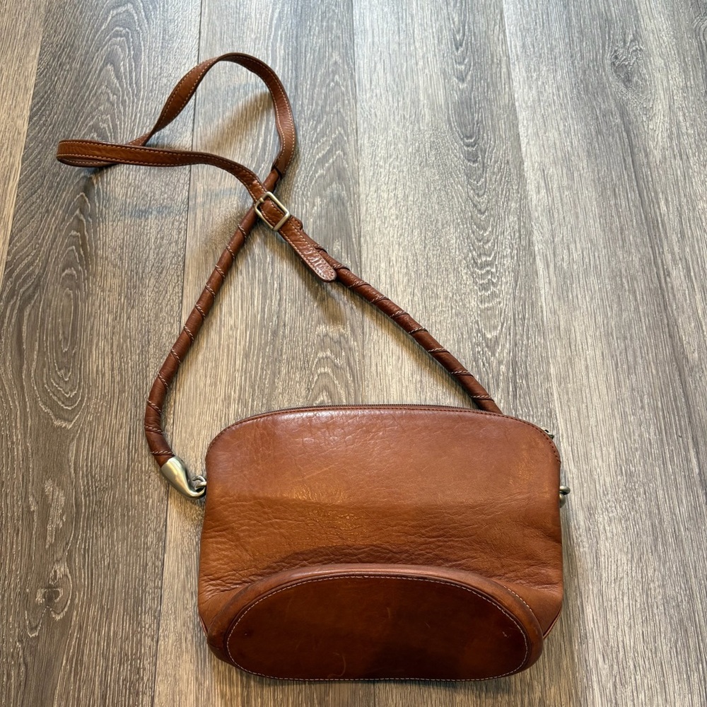 Denver Buffalo Company Brown Leather Crossbody Bag Purse - Picture 2 of 7